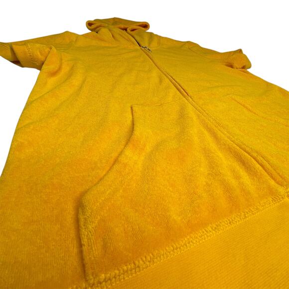Vintage Y2K Juicy Couture sequin french terry hoodie track pant set L yellow - Picture 7 of 16